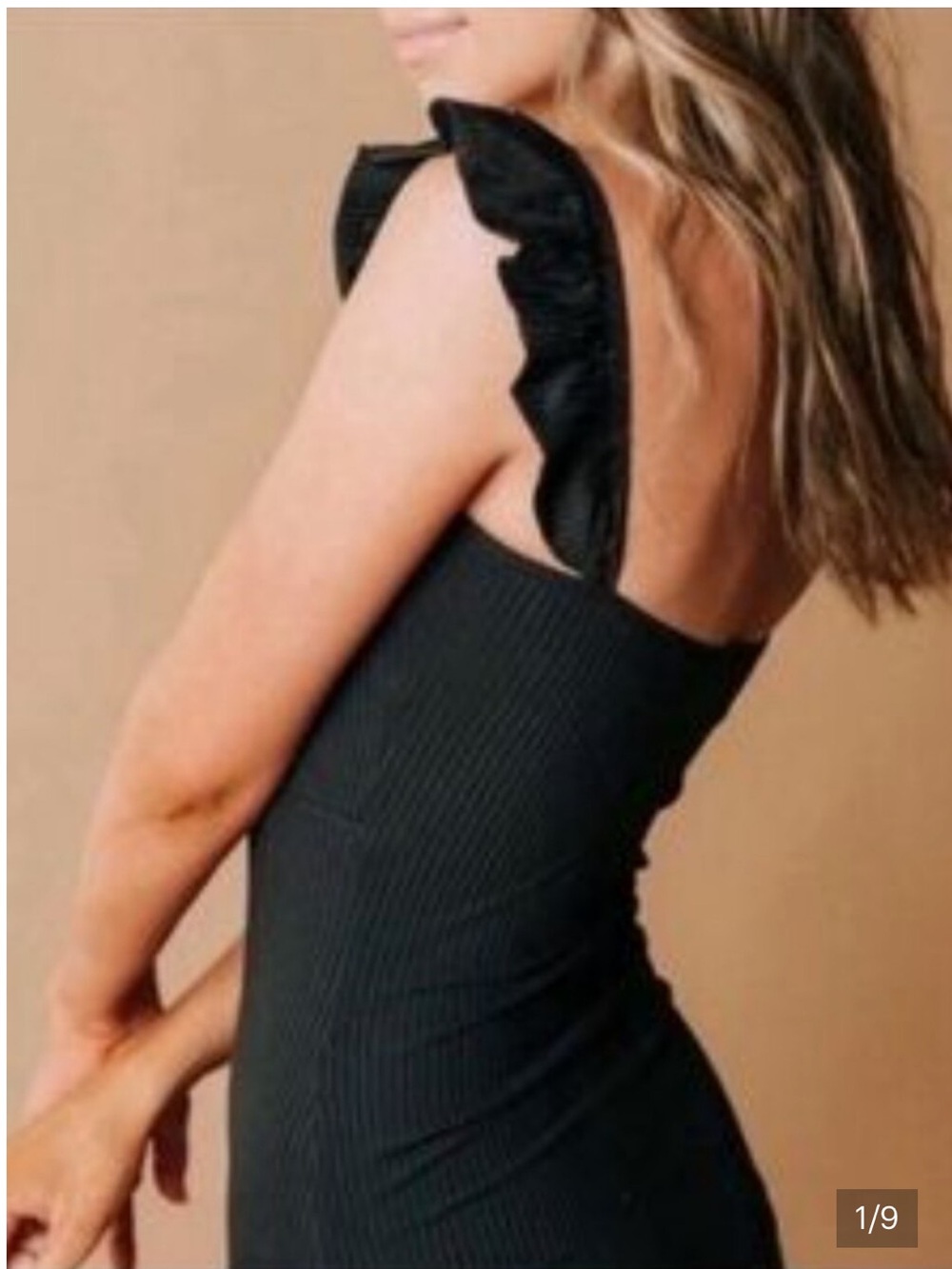 Albion Classic Full-Coverage Hampton Ribbed Ruffle One-Piece Swimsuit | Size M - Picture 2 of 5